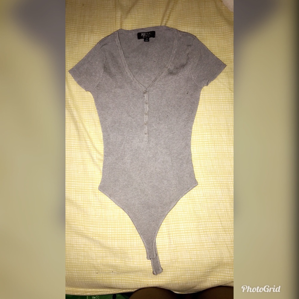 Grey body suit